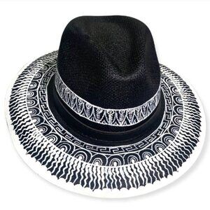 Woman's Hand-Painted Straw Fedora